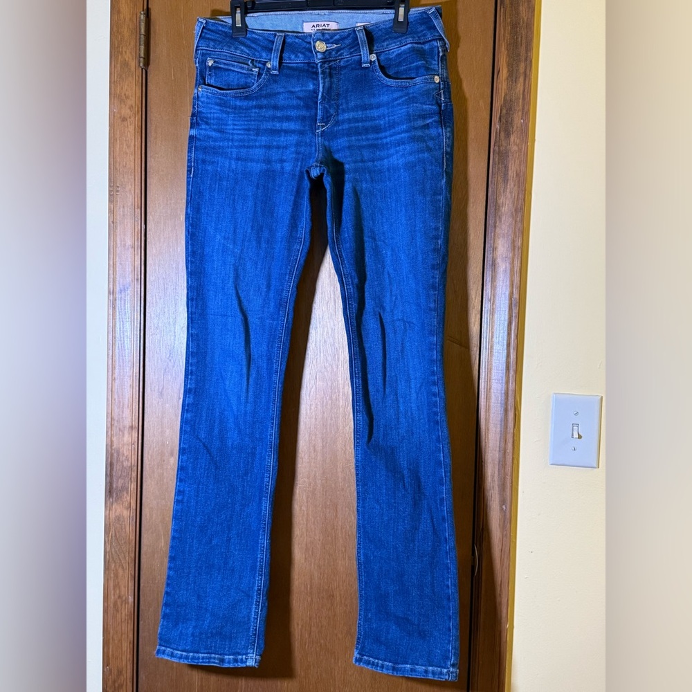 Ariat Women's Perfect Rise Straight Jeans in Deep Blue